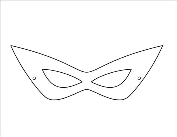 Dibujo de Máscara de Superhéroe para Colorear y Imprimir