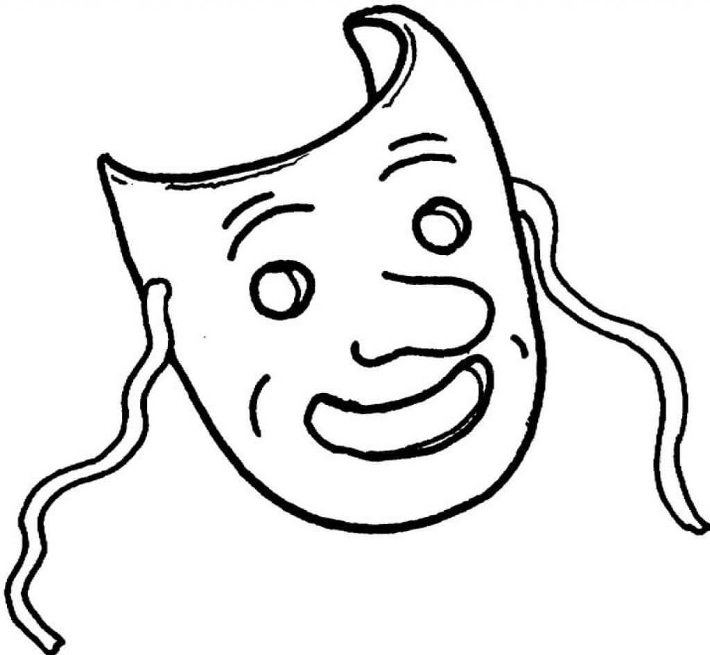 Dibujo de Máscara Impresionante para Colorear y Imprimir