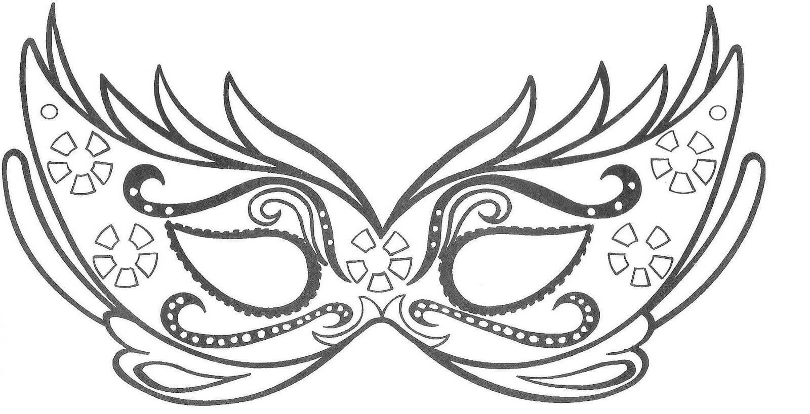 Dibujo de Máscara Normal para Colorear y Imprimir
