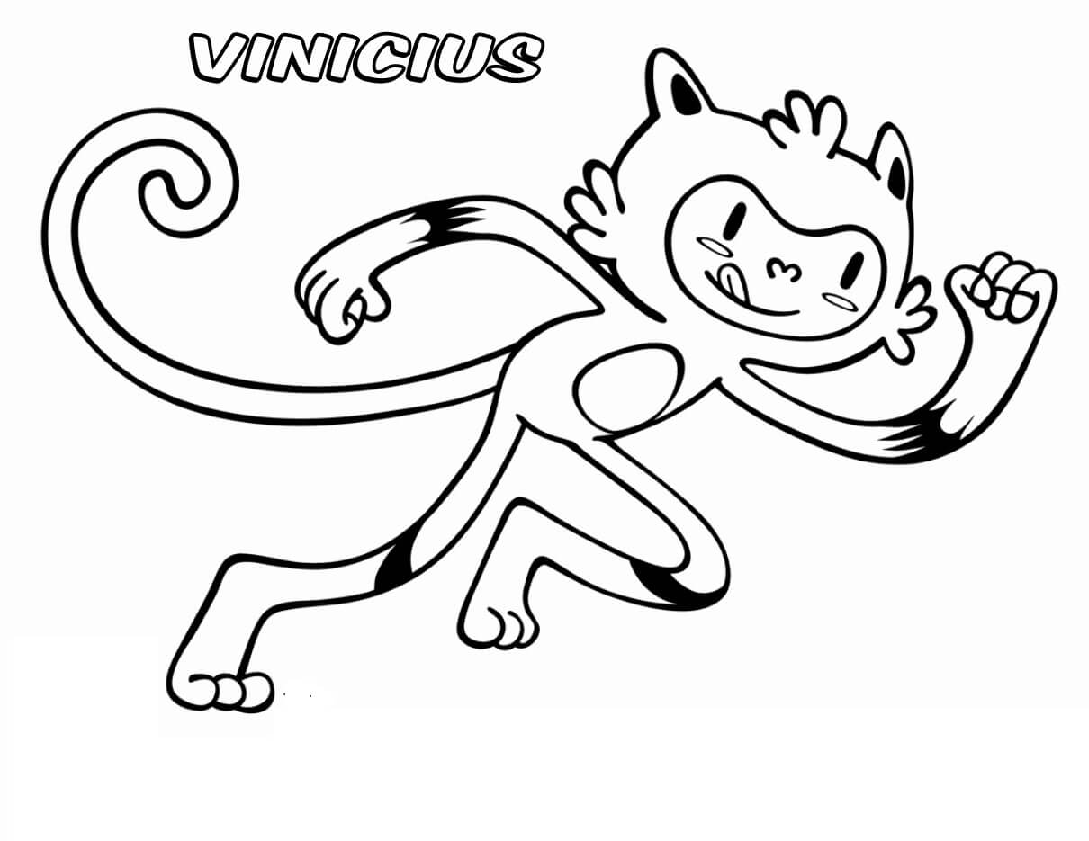 Dibujo de Mascota de Los Juegos Olímpicos para Colorear y Imprimir