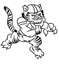 Dibujo de Mascota Del Tigre para Colorear y Imprimir