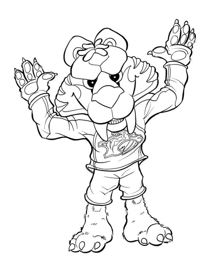 Dibujo de Mascotas de Vancouver para Colorear y Imprimir