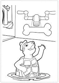 Dibujo de Bonito Tortuga para Colorear y Imprimir