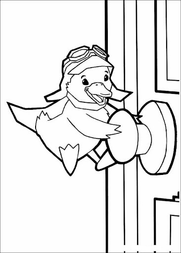 Dibujo de Patito Ming Ming Divertido para Colorear y Imprimir