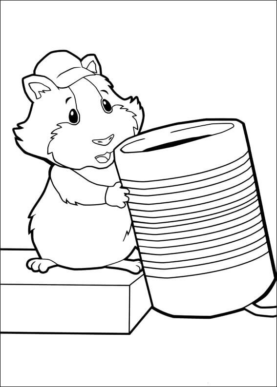 Dibujo de Taza de Sujecion de Conejillo de Indias para Colorear y Imprimir