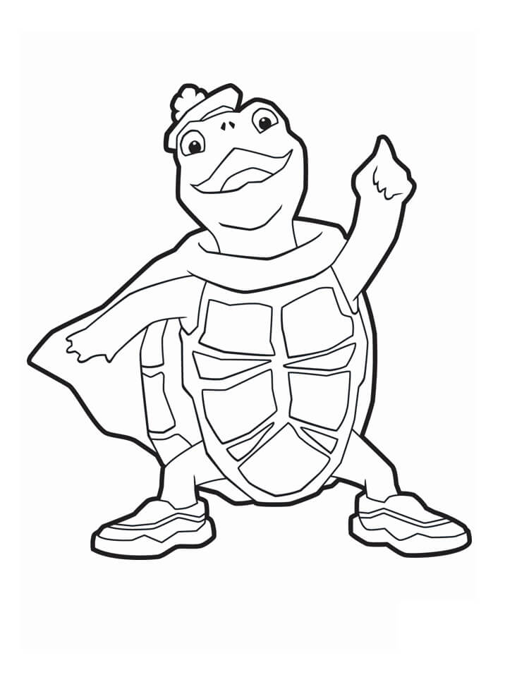 Dibujo de Tortuga Impresionante 1 para Colorear y Imprimir