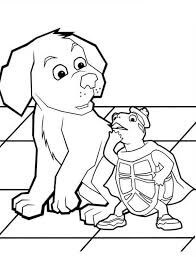 Dibujo de Tuck Tuck y Perro para Colorear y Imprimir
