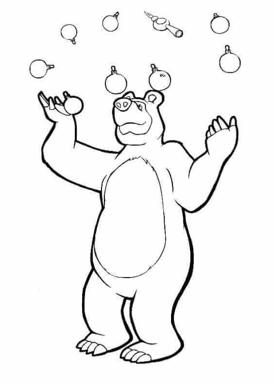 Dibujo de El Oso para Colorear y Imprimir