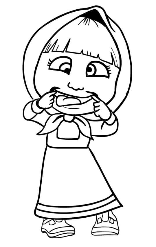 Dibujo de Masha Estúpida para Colorear y Imprimir
