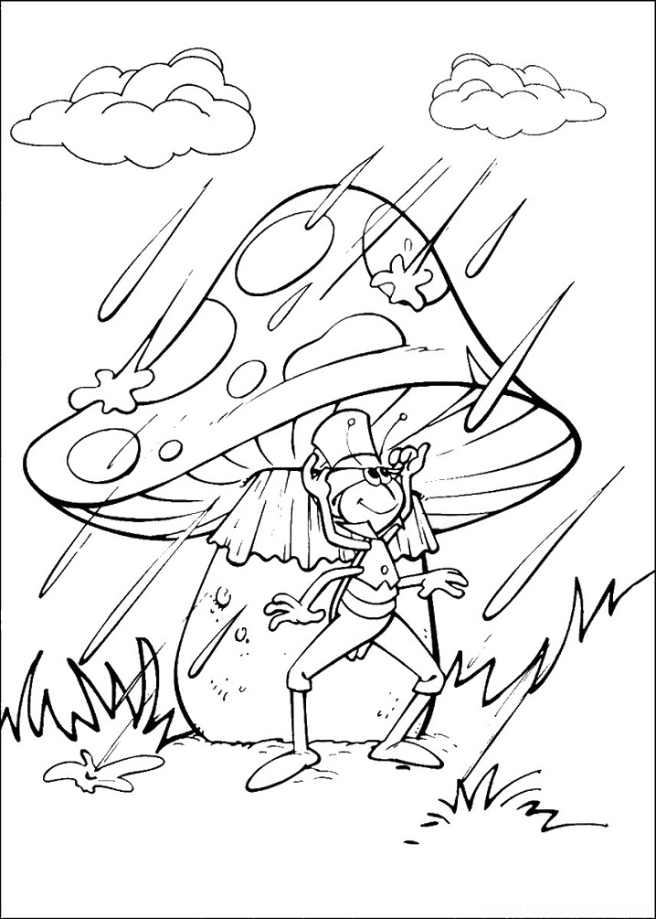 Dibujo de Flip Bajo La Lluvia para Colorear y Imprimir