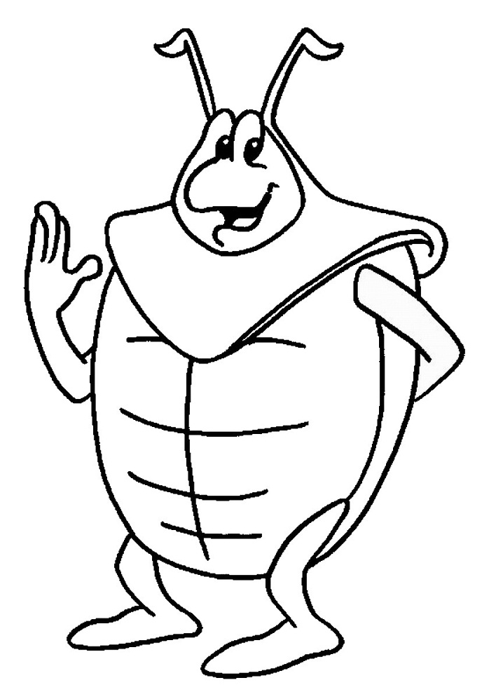 Dibujo de Kurt El Escarabajo Pelotero para Colorear y Imprimir