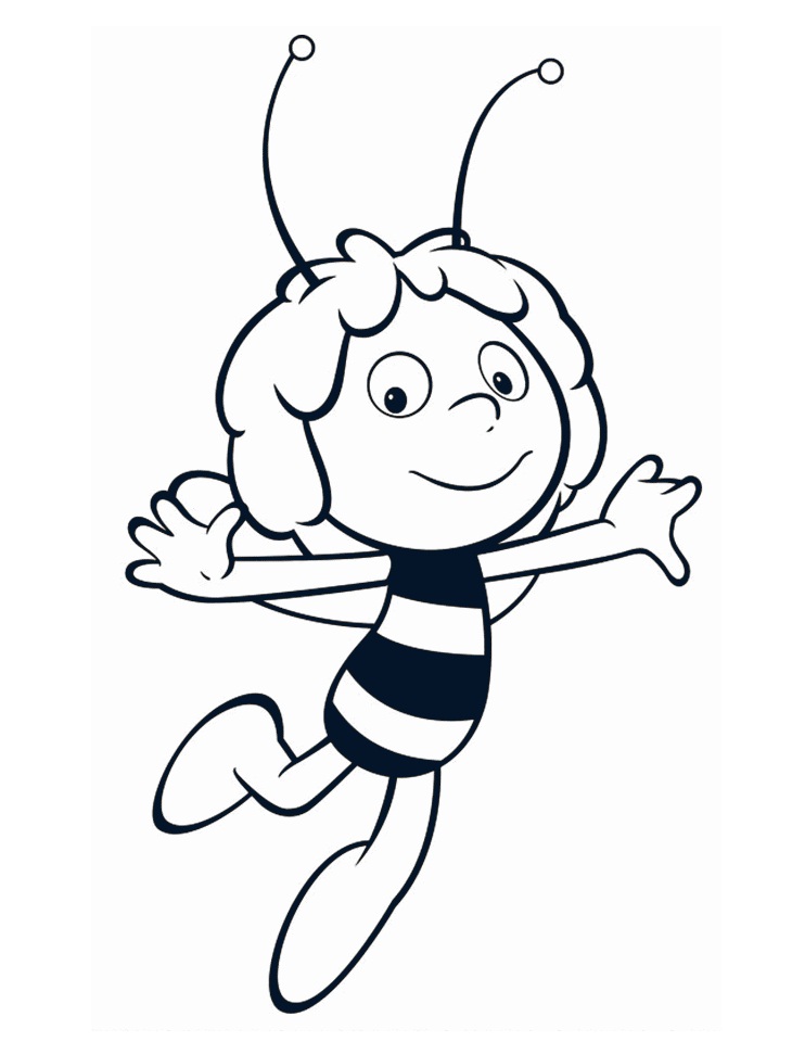 Dibujo de Maya La Abeja para Colorear y Imprimir