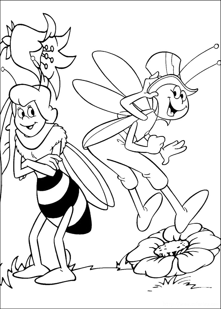 Dibujo de Señorita Cassandra y Flip para Colorear y Imprimir