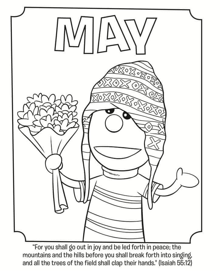 Dibujo de 4 de Mayo para Colorear y Imprimir