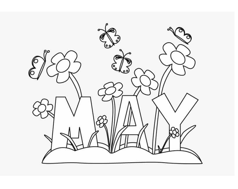 Dibujo de 6 de Mayo para Colorear y Imprimir