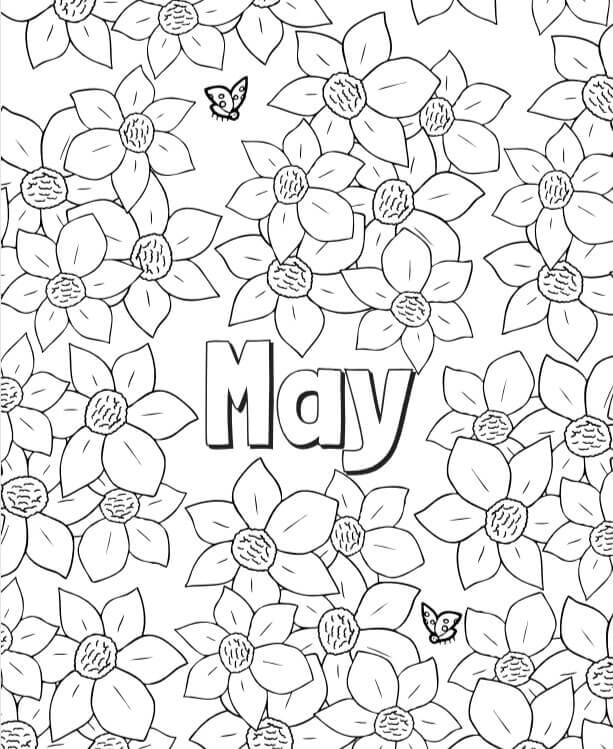 Dibujo de 7 de Mayo para Colorear y Imprimir