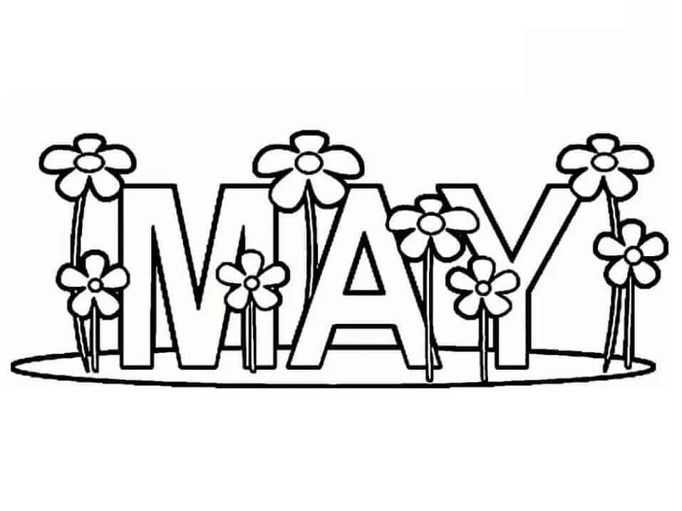 Dibujo de 8 de Mayo para Colorear y Imprimir