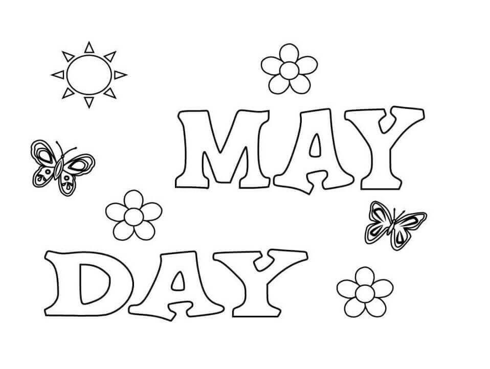 Dibujo de Mayo 1 para Colorear y Imprimir