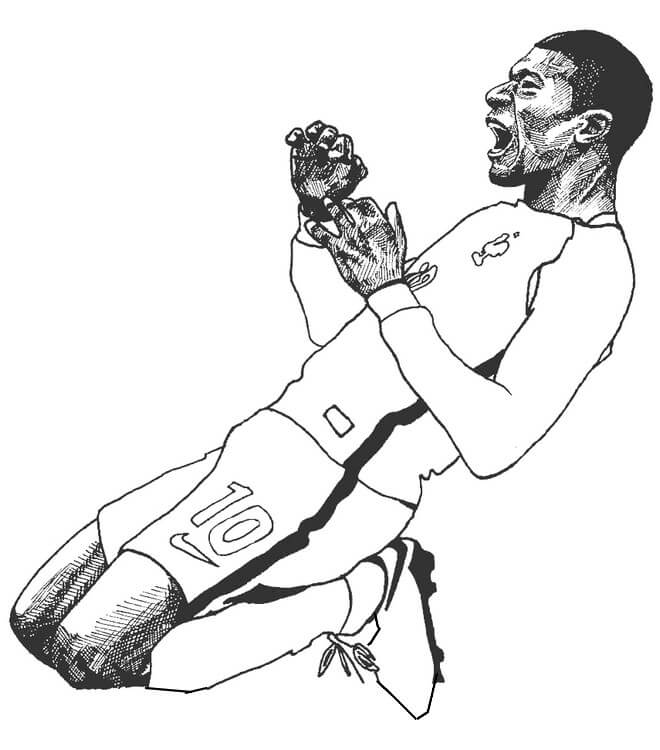 Mbappé para Colorear