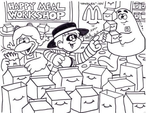 Dibujo de Un Rinc N de Un Restaurante Mcdonalds para Colorear para Colorear y Imprimir