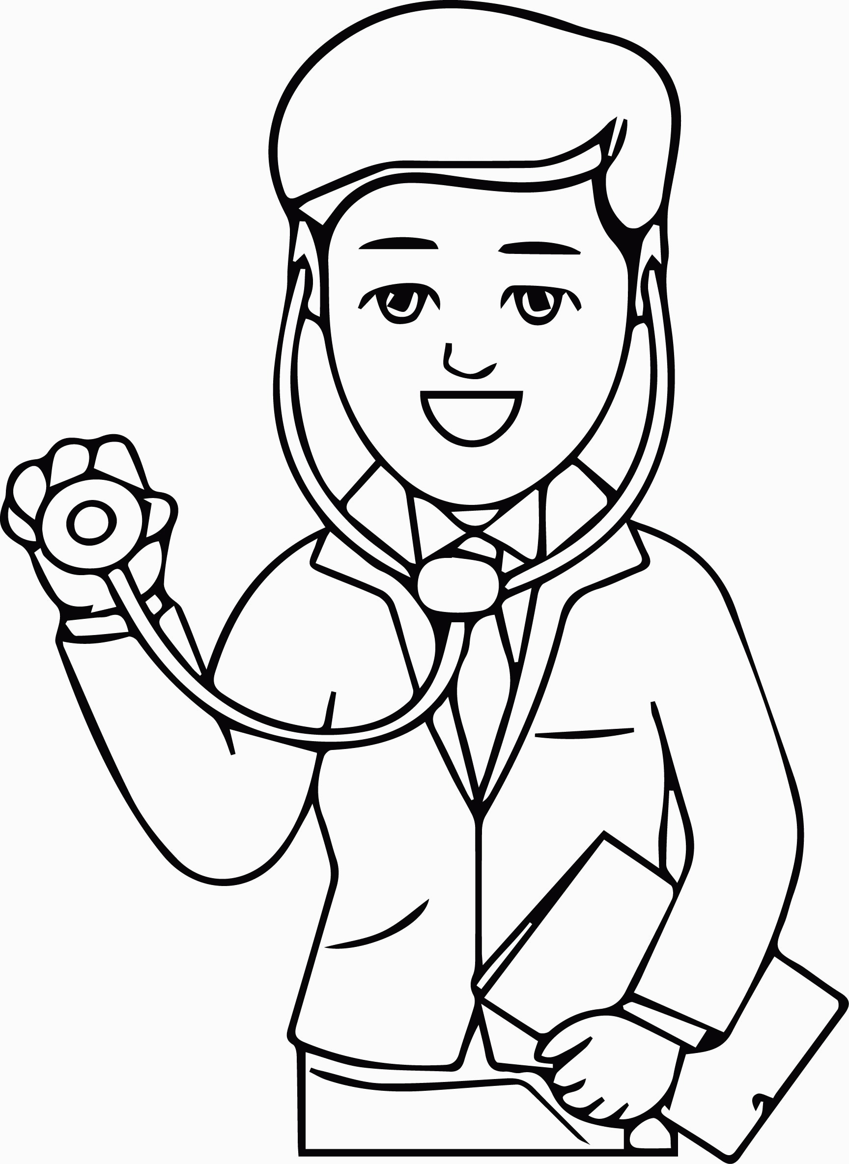 Dibujo de Médico Profesional para Colorear y Imprimir
