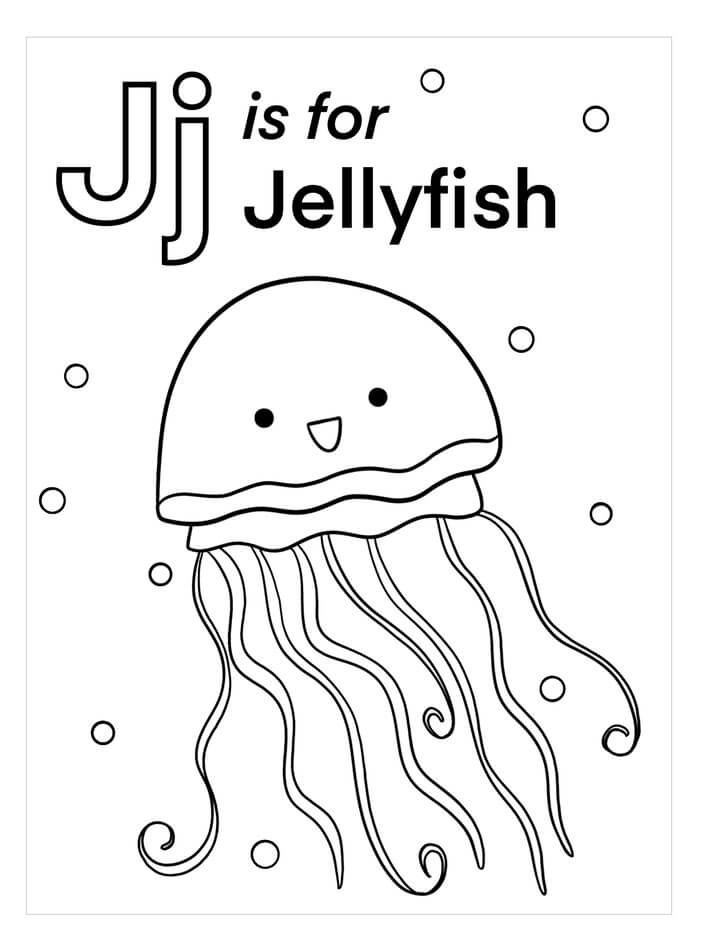 dibujo jellyfish imprimible para imprimir y colorear