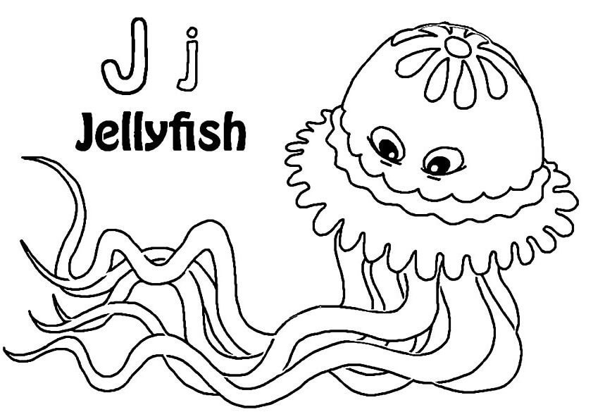 dibujo jellyfish sonriendo para imprimir y colorear