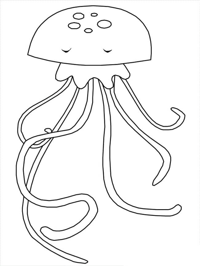 dibujo medusa normal para imprimir y colorear