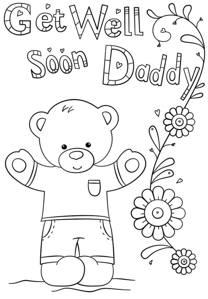 Dibujo de que Té Mejores Pronto Papi para Colorear y Imprimir