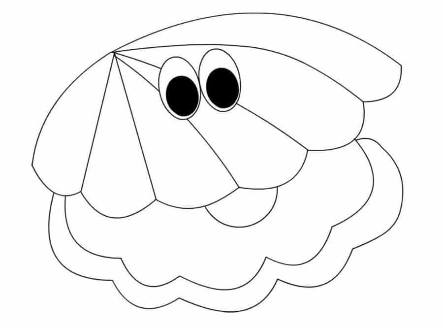 dibujos ostra divertido para colorear