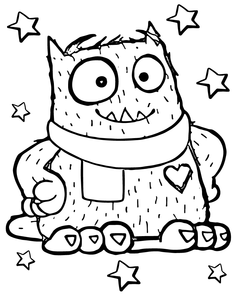 Monstre d’Amour para Colorear