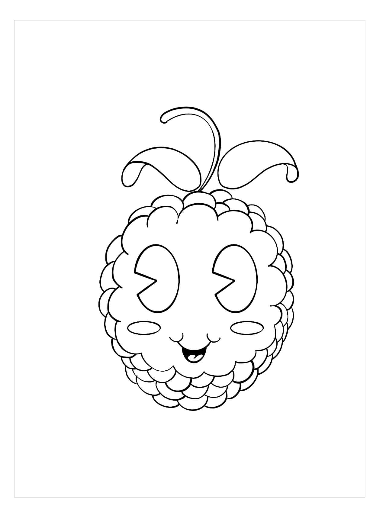 dibujo dibujos animados mora lindo para colorear