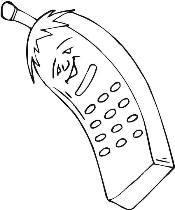 dibujo telefono celular mora para colorear