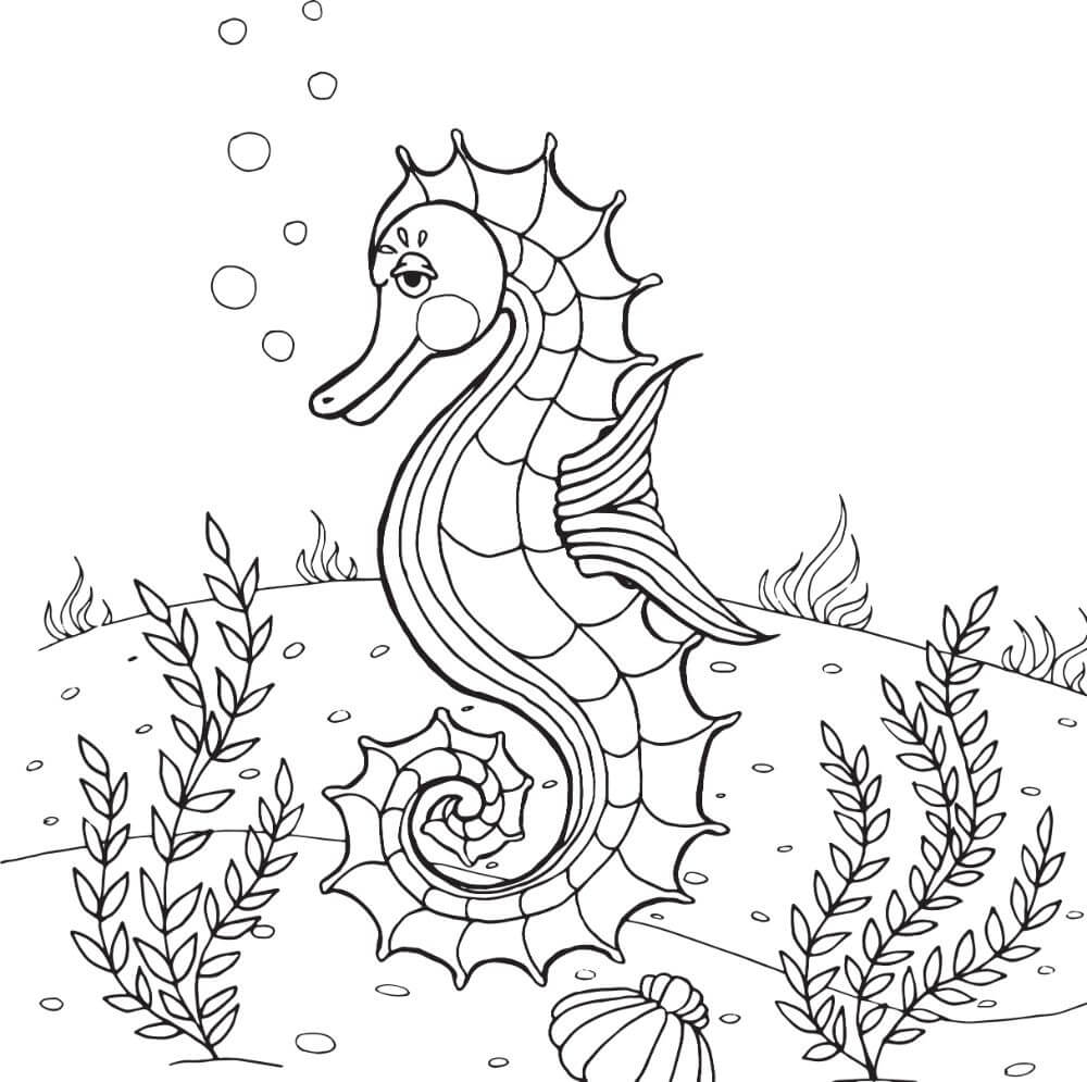Nadando para Colorear