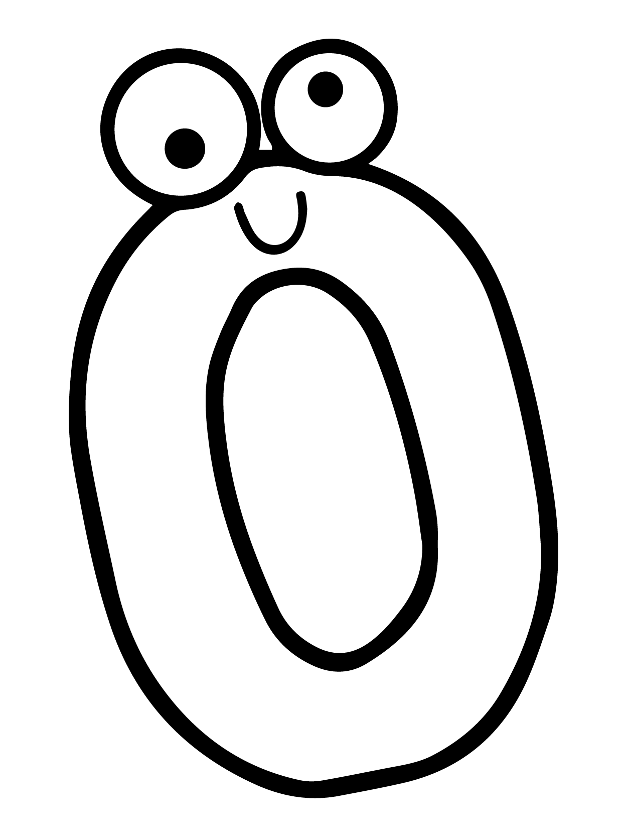 dibujo number lore 0 para colorear