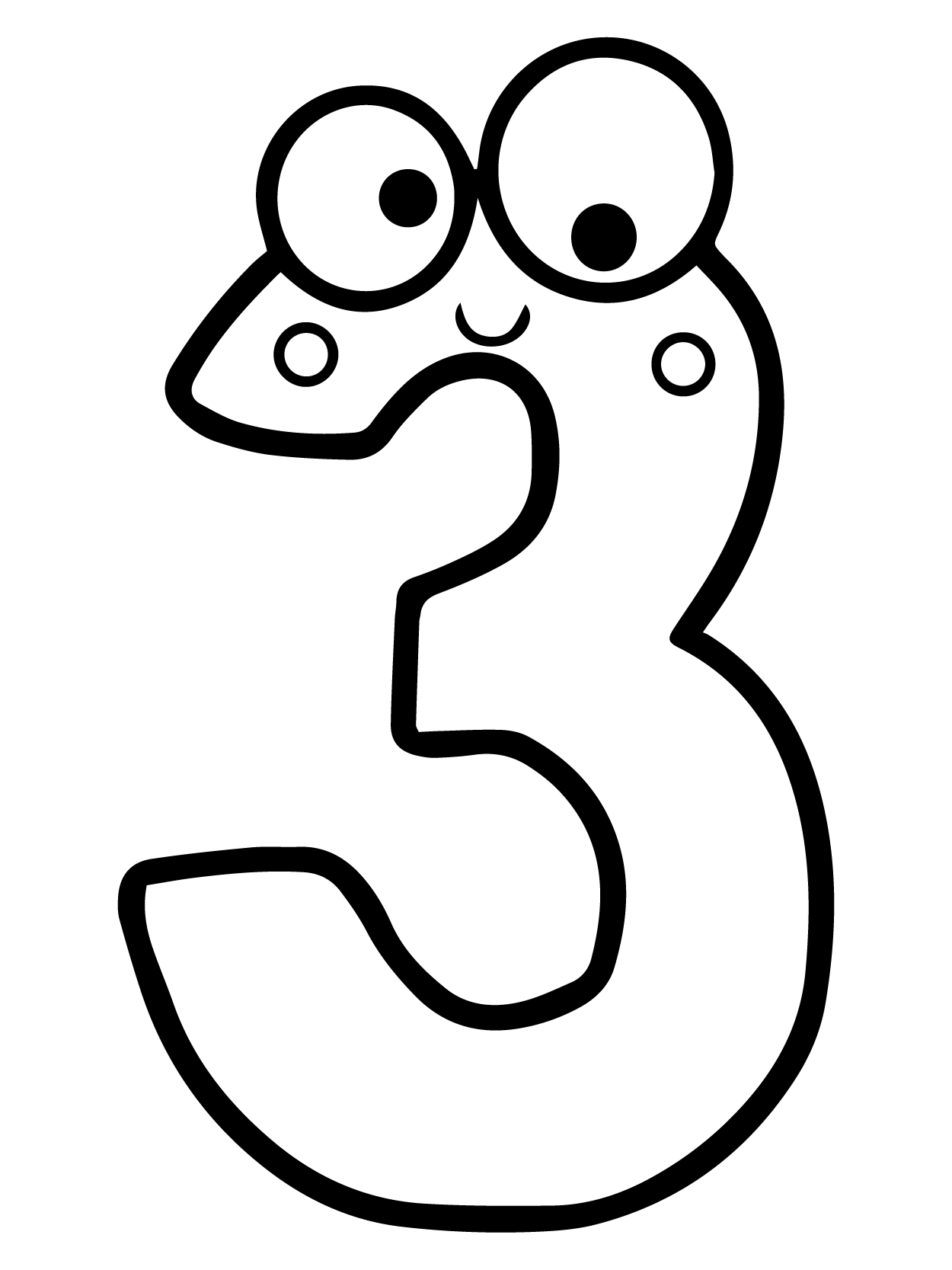 dibujo number lore 3 para colorear