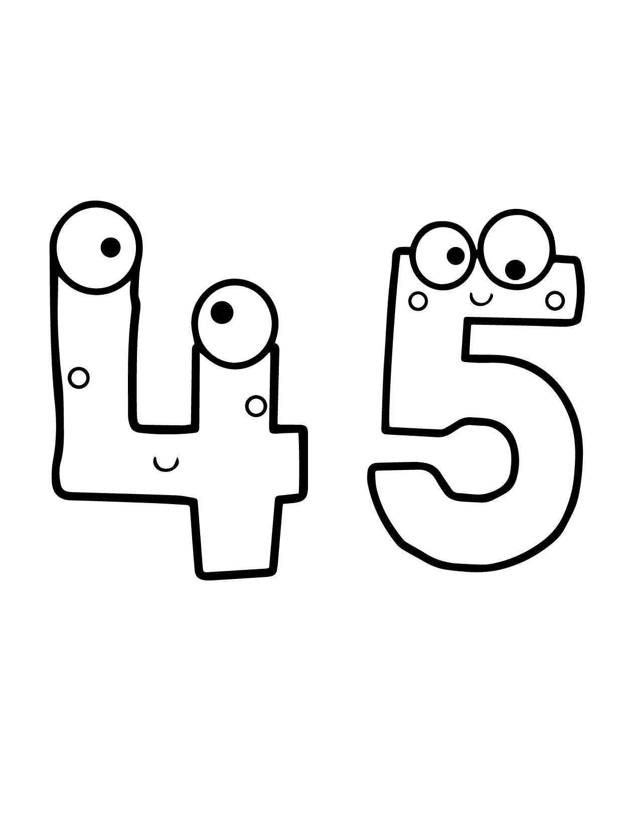 dibujo number lore 4 5 para colorear
