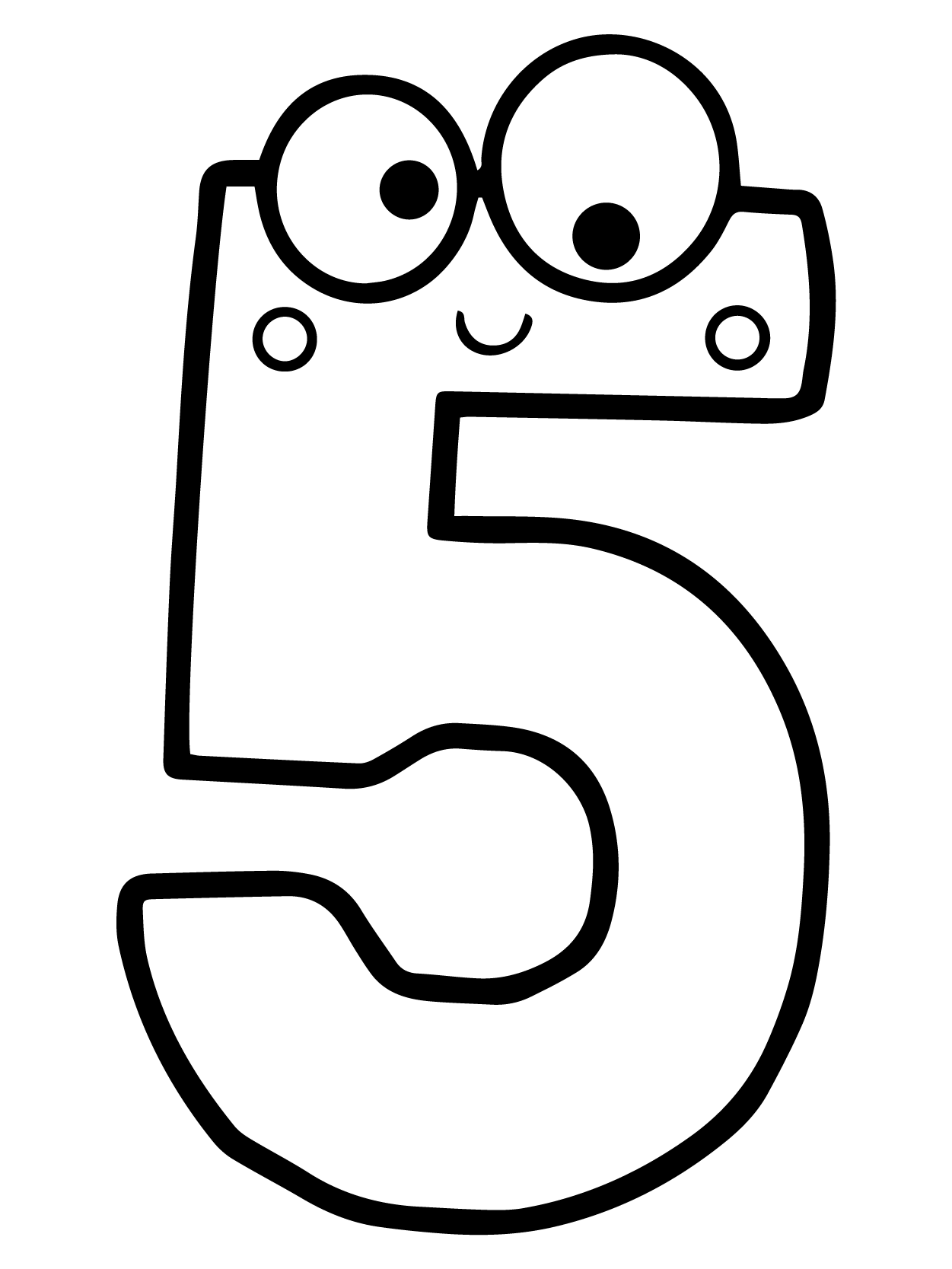 dibujo number lore 5 para colorear
