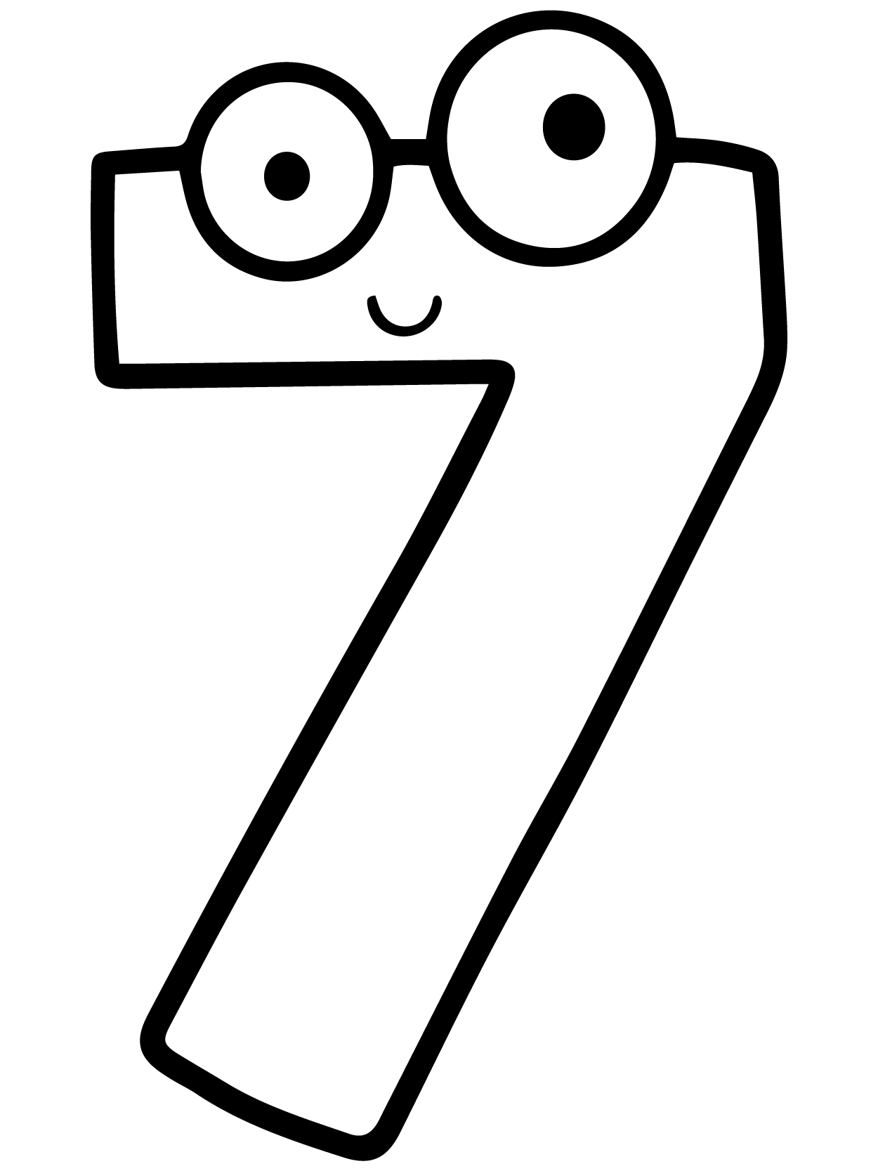 dibujo number lore 7 para colorear