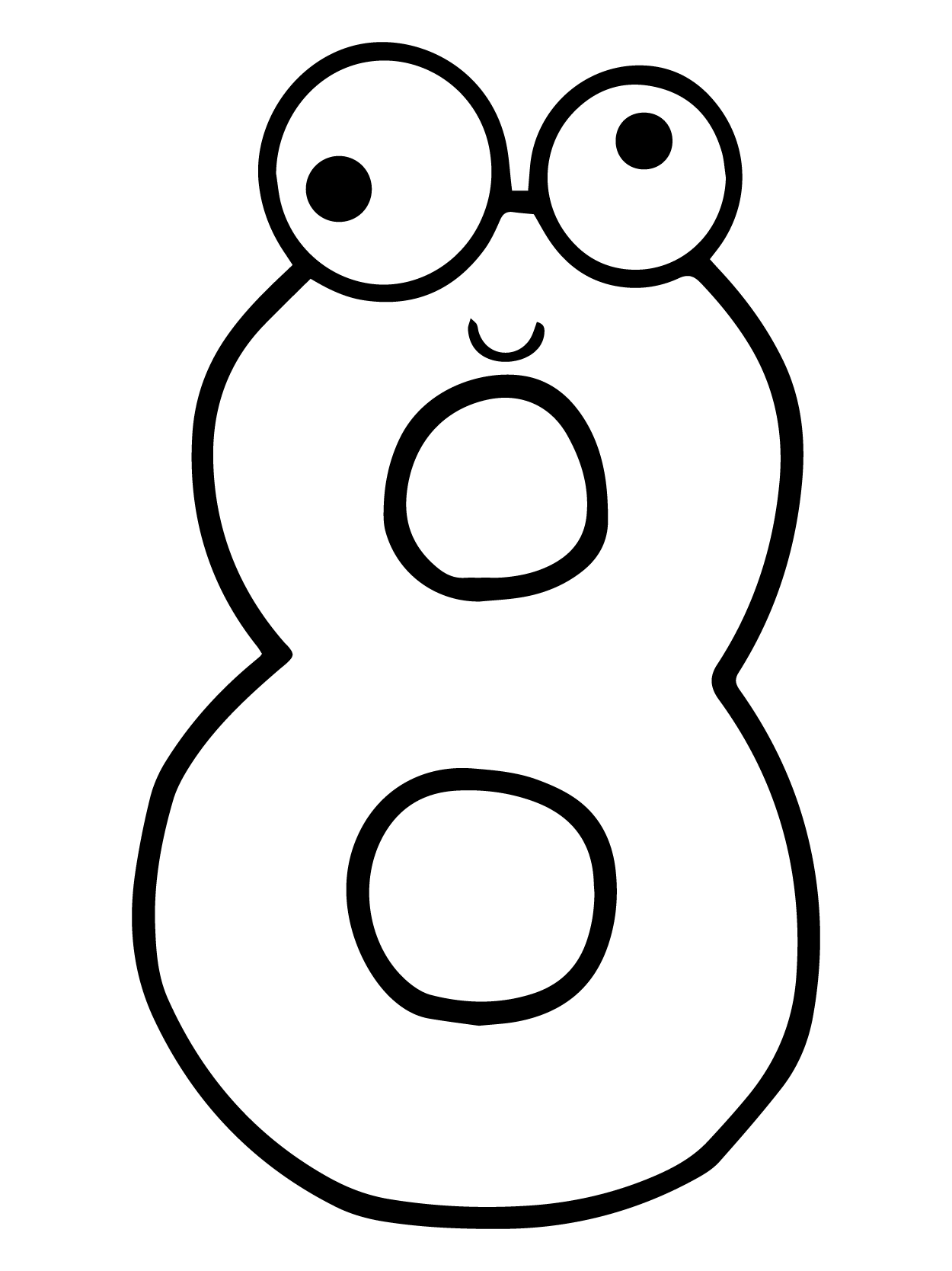 dibujo number lore 8 para colorear