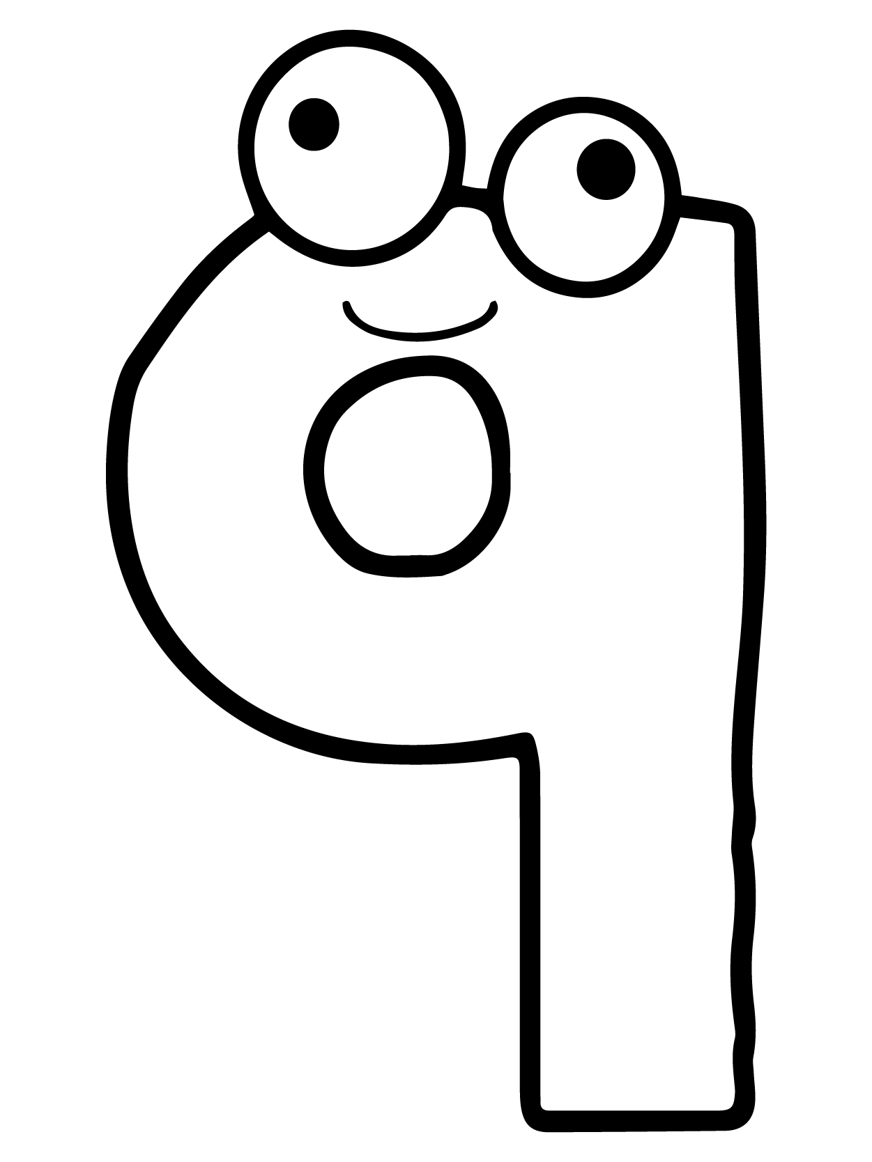 dibujo number lore 9 para colorear
