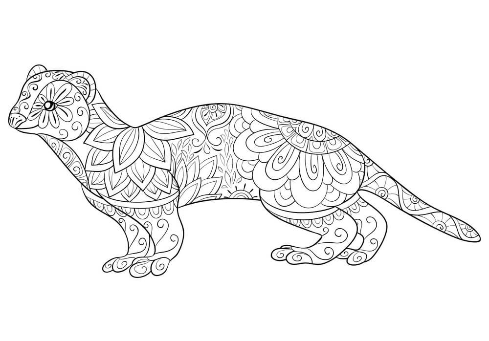 dibujo la nutria es para adultos para imprimir y colorear