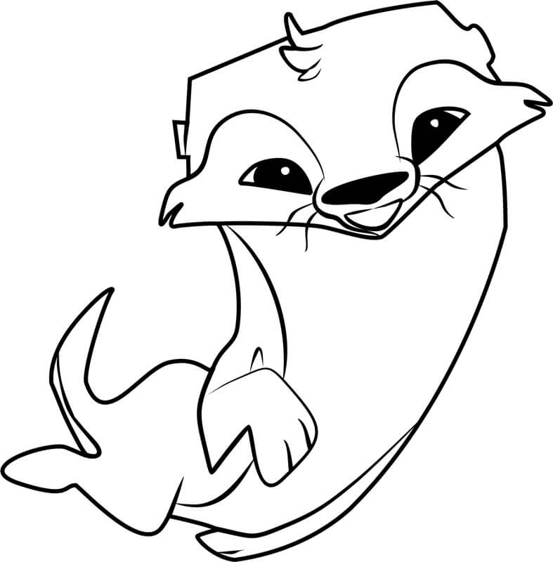 dibujo nutria dibujo para imprimir y colorear