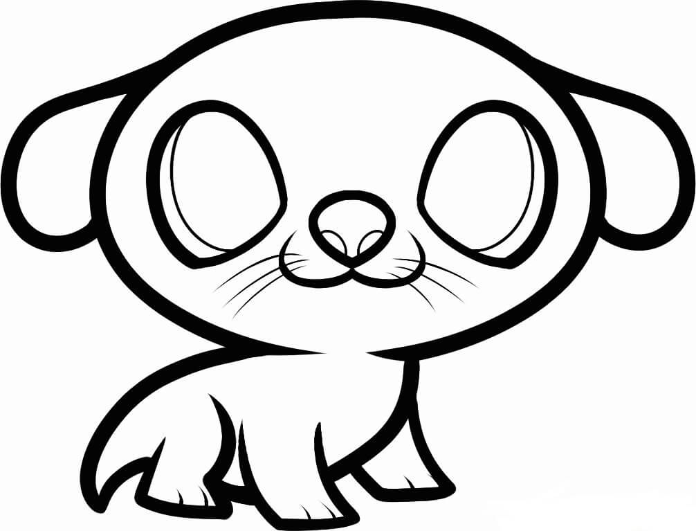 dibujo nutria simple para imprimir y colorear