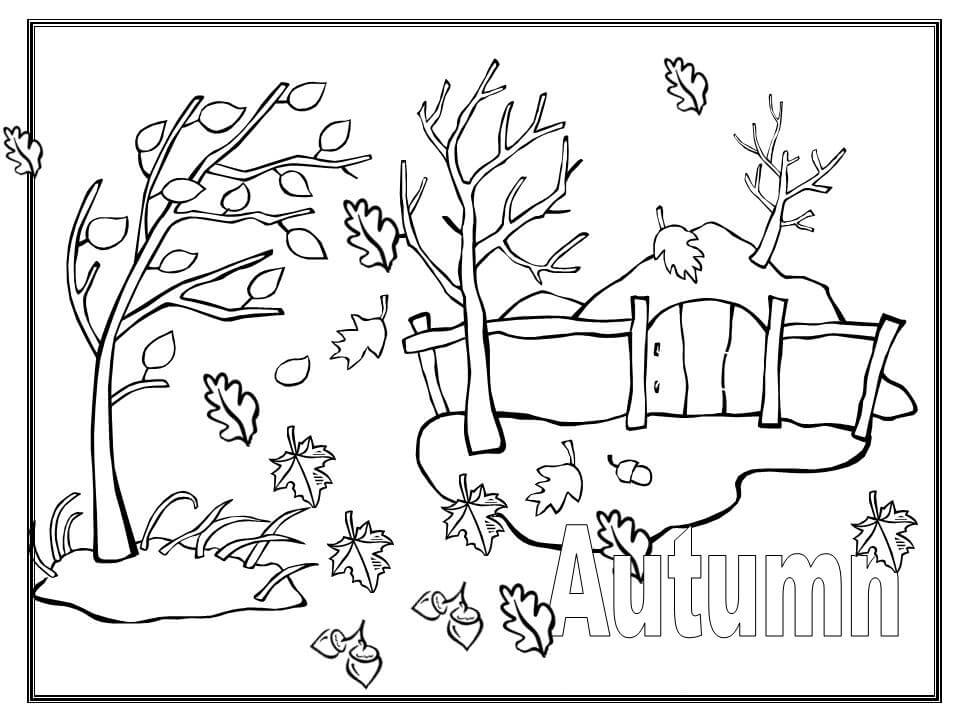 dibujos gran otono para colorear