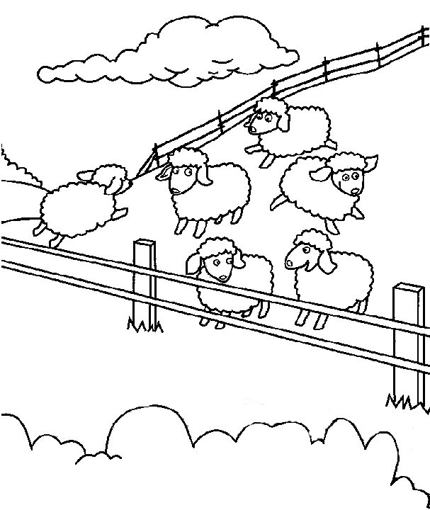 dibujo gran oveja para imprimir y colorear