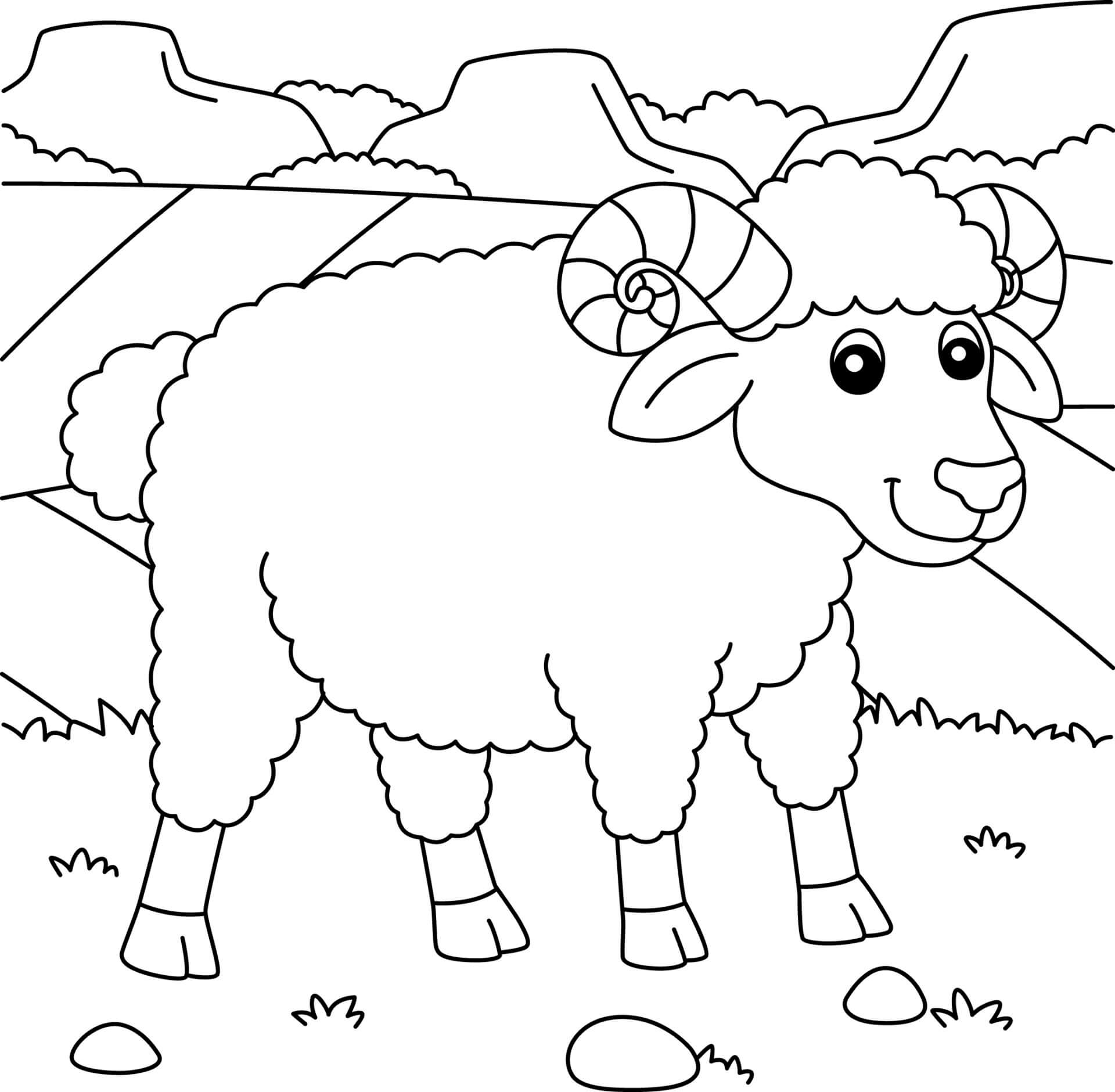 dibujo oveja increible para imprimir y colorear