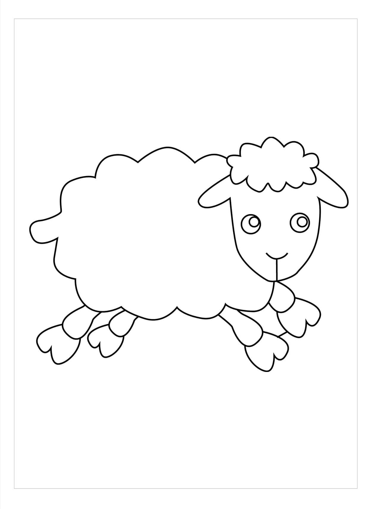 dibujo ovejas de tejer para imprimir y colorear