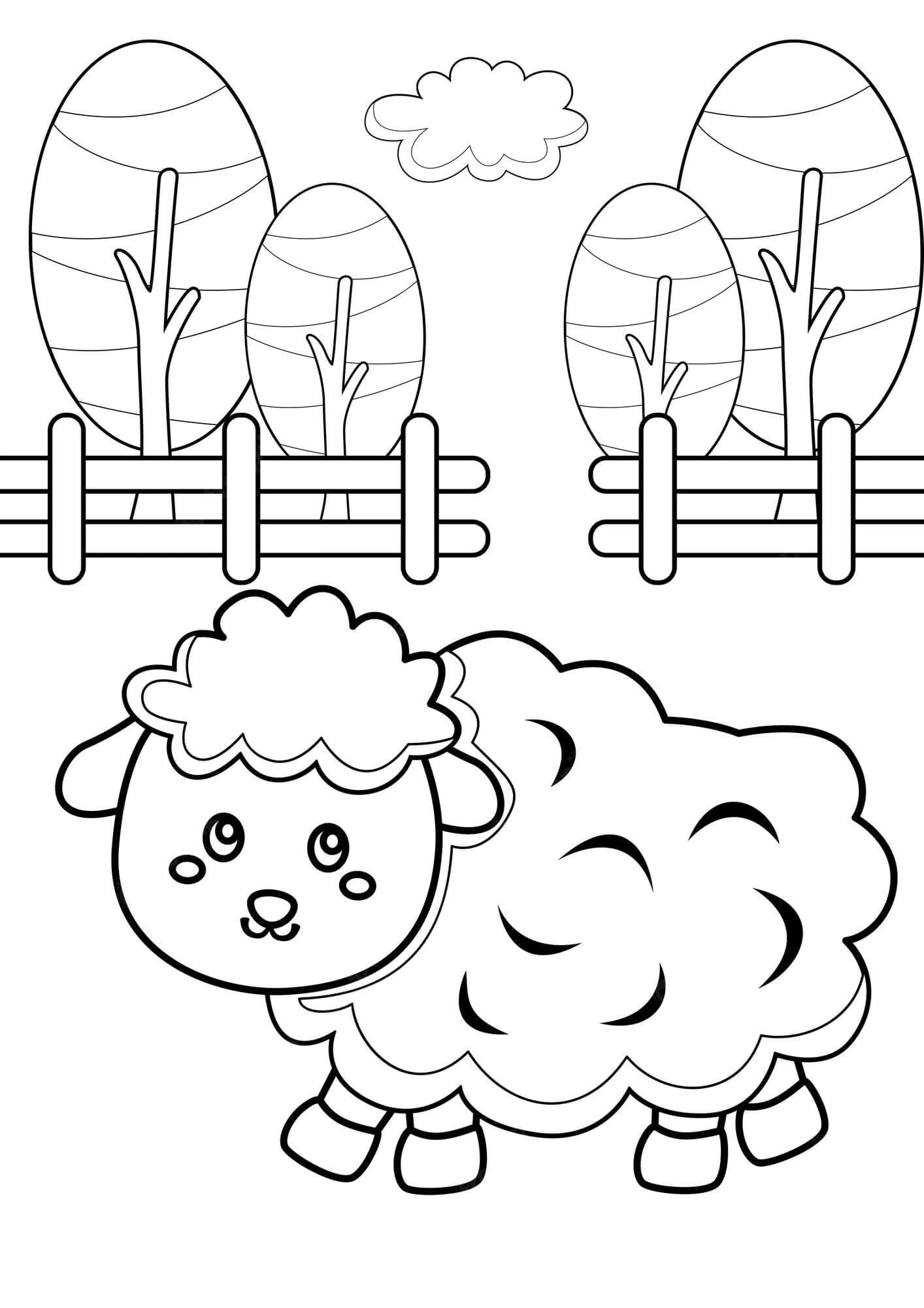 dibujo ovejas imprimibles para imprimir y colorear