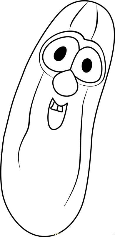 dibujo larry el pepino para colorear
